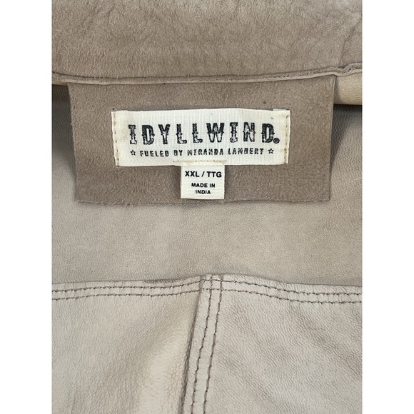 Idyllwind western rodeo fine suede leather womens shacket sz XXL/TTG beige - Picture 8 of 9